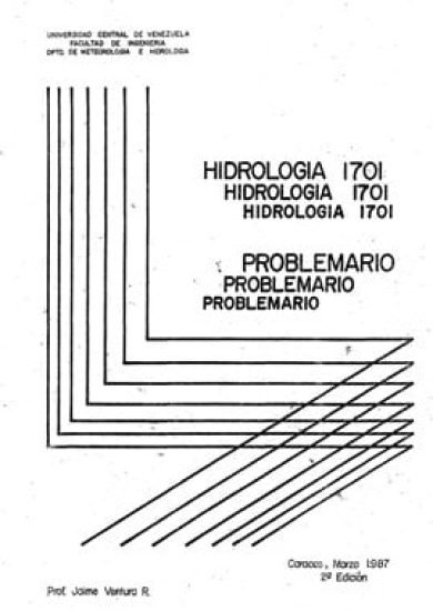 Hidrologia - Problemario - Jaime Ventura R.