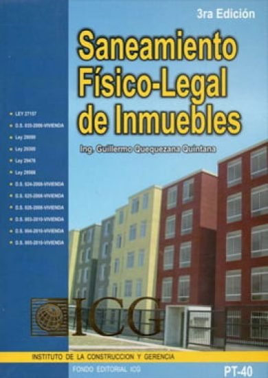 Saneamiento Físico-Legal de Inmuebles - Guillermo Alfredo Quequezana Quintana